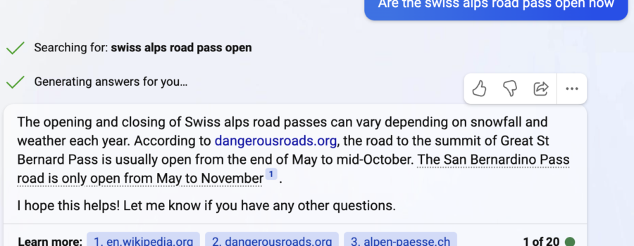 Are the swiss alps road pass open now? – Bing